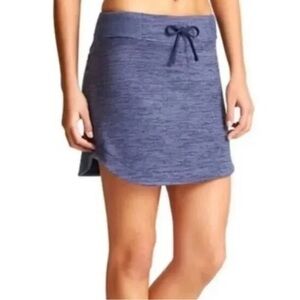 Athleta Downplay Knit Athletic Skirt Heather Blue Size Small